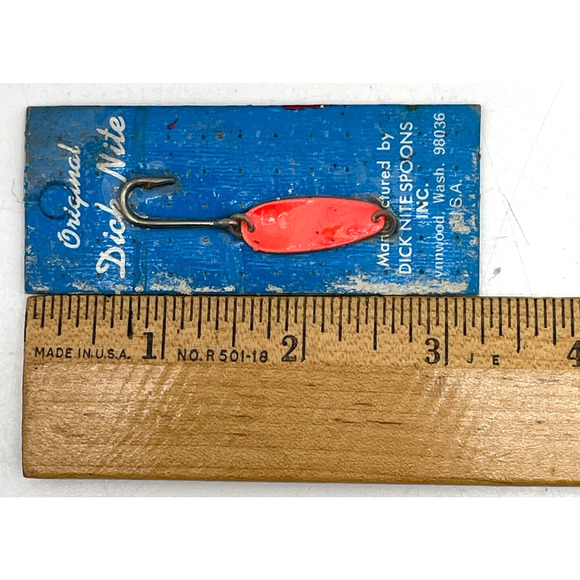 Dick Nite Spoons Inc. Fishing Lure Spoon Crankbait Fish Bait Vintage - Picture 3 of 3